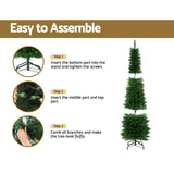 Pre-Lit 1.8m Jingle Jollys Christmas Tree with 200 LED Lights for Festive Decor