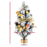 Mini Snowy Christmas Tree with Ornaments and Topper - 60CM Jingle Jollys