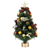 60CM Jingle Jollys LED Mini Christmas Tree with Ornaments and Tree Topper