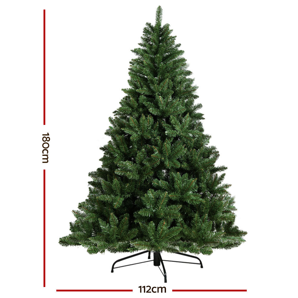 Enchanted 1.8m Green Christmas Tree with 650 Lifelike Tips and Easy Assembly