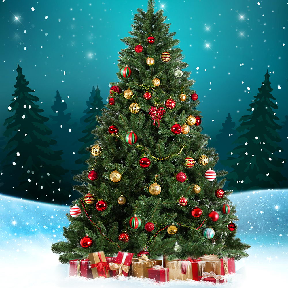 Enchanted 1.8m Green Christmas Tree with 650 Lifelike Tips and Easy Assembly