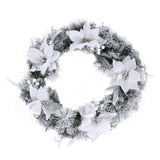 Jingle Jollys 60cm Pre-Lit Christmas Wreath with Snow-Flocked Design and LED Lights