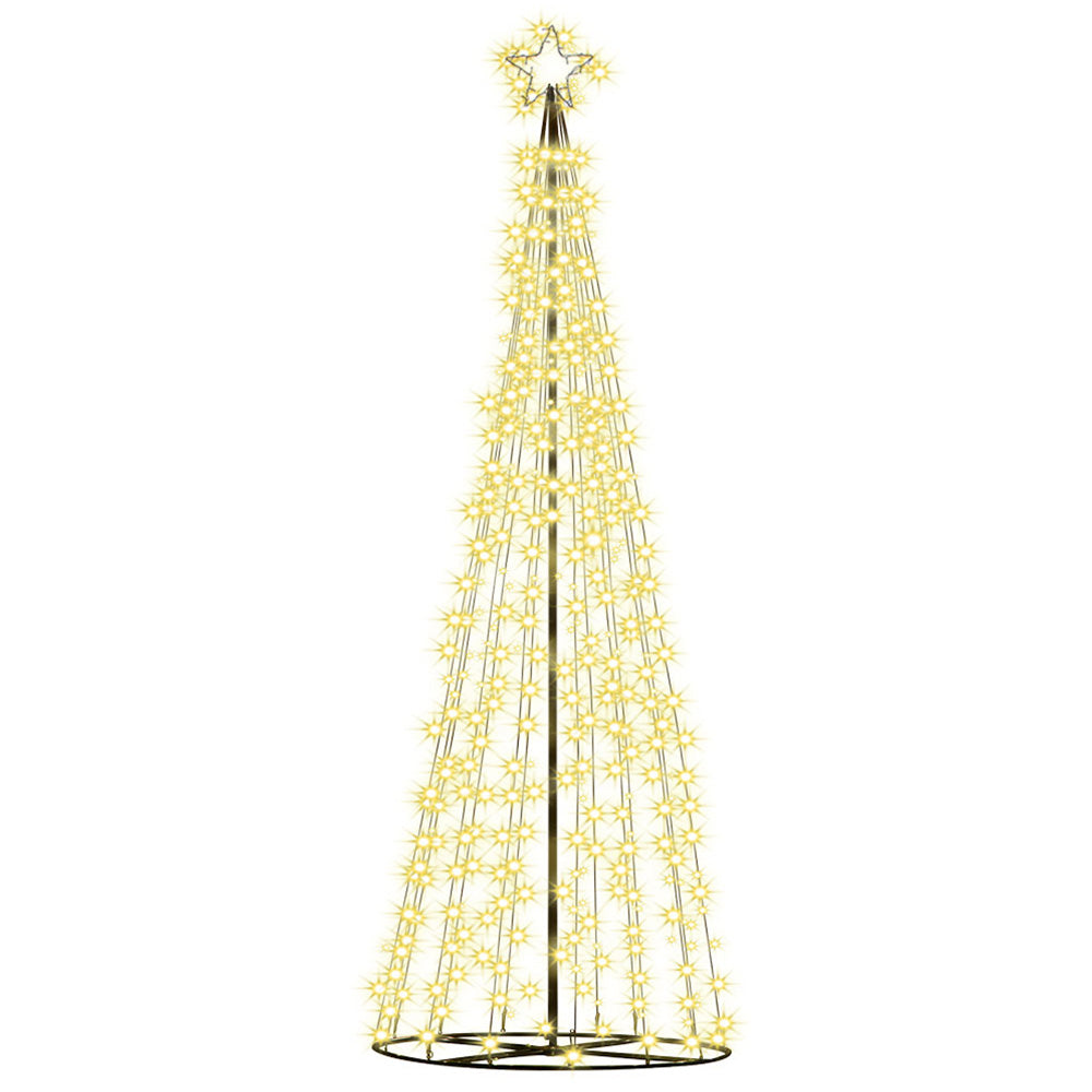 12ft Solar-Powered Enchanted Christmas Tree with Warm White LED Lights