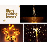 12ft Solar-Powered Enchanted Christmas Tree with Warm White LED Lights