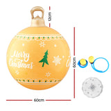 Jingle Jollys 60cm LED Christmas Inflatable Bauble for Festive Outdoor Decor