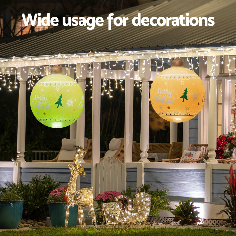 Jingle Jollys 60cm LED Christmas Inflatable Bauble for Festive Outdoor Decor