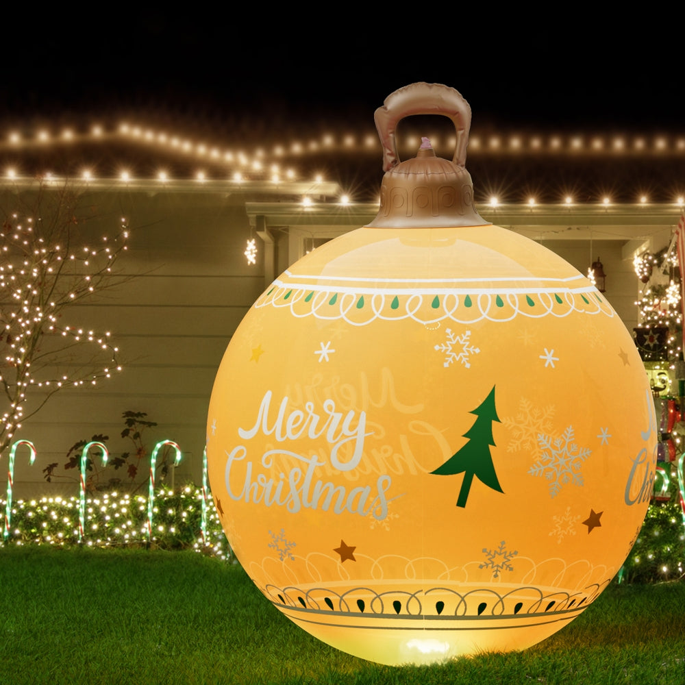 Jingle Jollys 60cm LED Christmas Inflatable Bauble for Festive Outdoor Decor