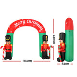 Jolly Nutcracker Inflatable Christmas Archway - 3M Illuminated Festive Decoration