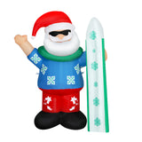 Festive Glow Inflatable Santa Decoration - 1.6M Christmas Inflatable with LED Lights