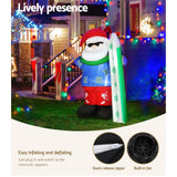 Festive Glow Inflatable Santa Decoration - 1.6M Christmas Inflatable with LED Lights