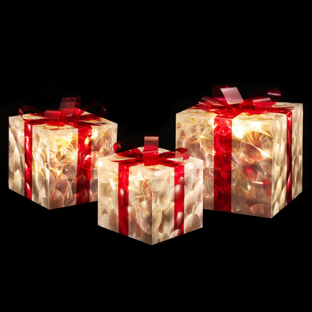 70 LED Jingle Jollys Christmas Light Set - 3 Piece Gift Box with Fairy Lights