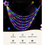 Jingle Jollys Solar Christmas Cascading String Lights with 200 LEDs