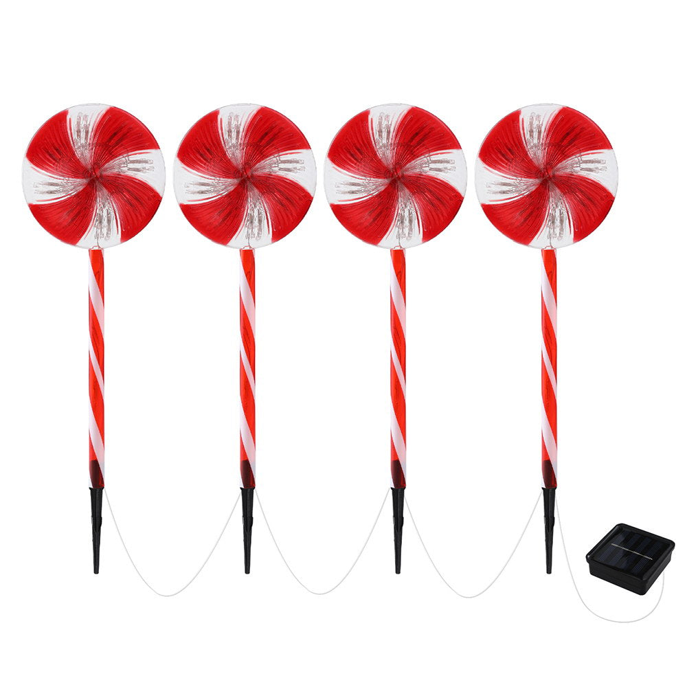 Jingle Jollys 4-Pack LED Outdoor Christmas Pathway Lights with 8 Modes