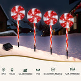 Jingle Jollys 4-Pack LED Outdoor Christmas Pathway Lights with 8 Modes