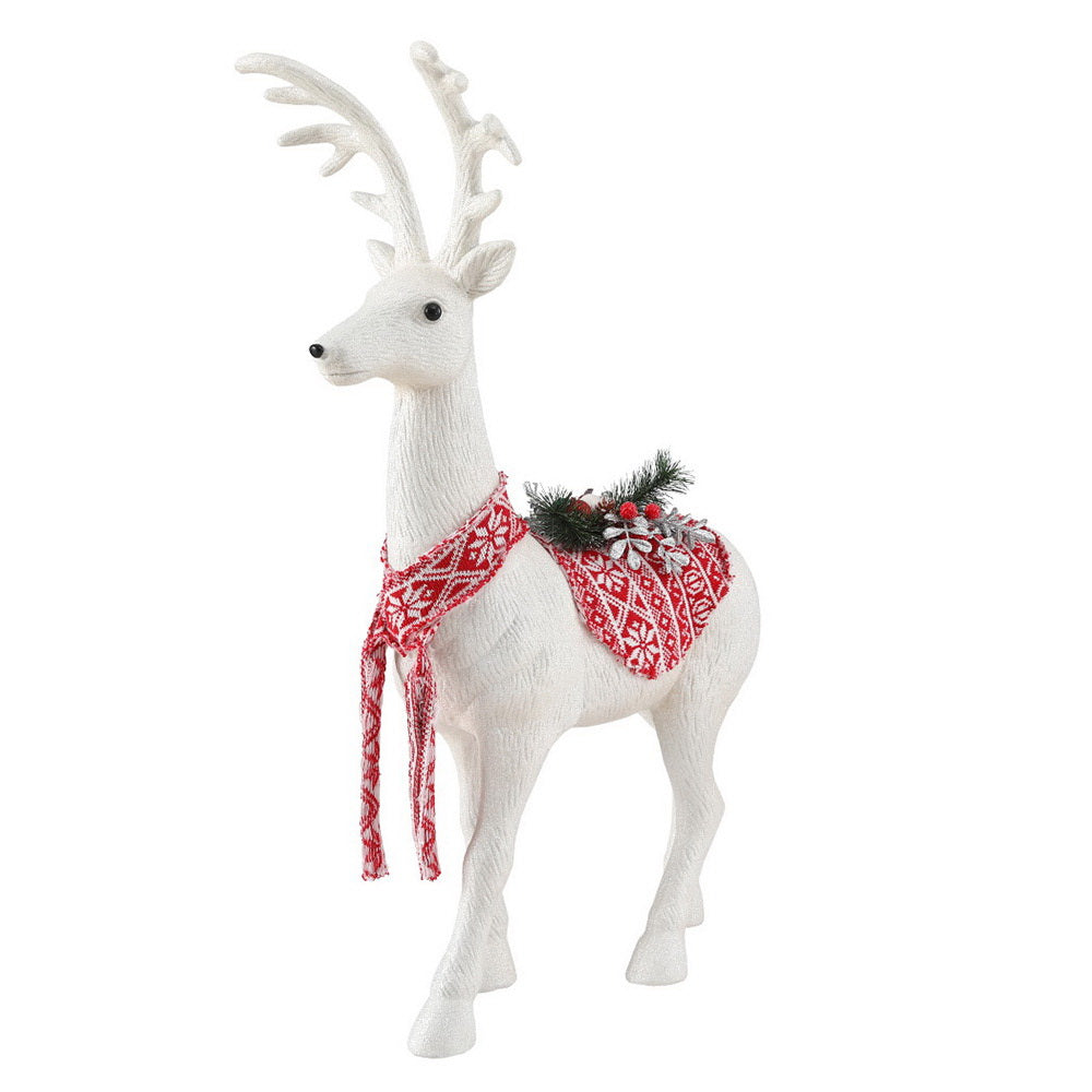 Elegant Glittering Christmas Reindeer Ornament - 80cm Festive Decor for Holiday Celebrations