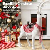 Elegant Glittering Christmas Reindeer Ornament - 80cm Festive Decor for Holiday Celebrations