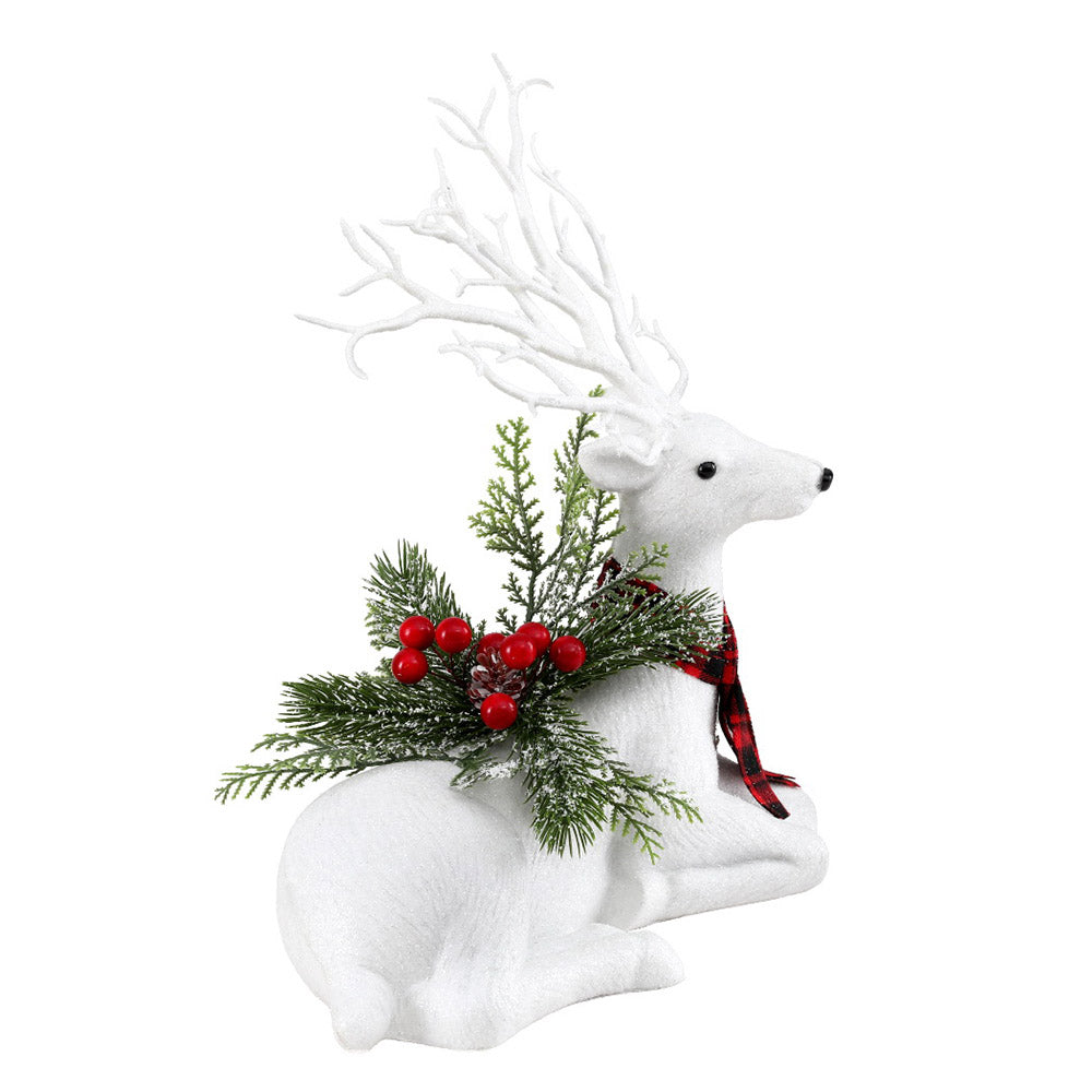 Elegant Sparkling Christmas Reindeer Decoration - 32cm Festive Ornament