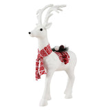 Glittering White Holiday Reindeer Ornament - 60cm Festive Decor Piece