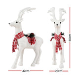 Glittering White Holiday Reindeer Ornament - 60cm Festive Decor Piece