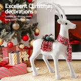 Glittering White Holiday Reindeer Ornament - 60cm Festive Decor Piece