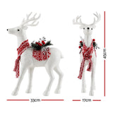 Sparkling White Holiday Reindeer Ornament - 45cm Festive Decor for Christmas Celebrations