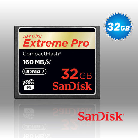 SanDisk Extreme PRO 32GB CompactFlash Card - 160MB/s Speed for 4K Video & Photography