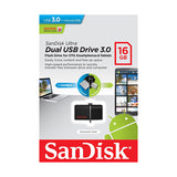 SanDisk Ultra Dual 16GB USB 3.0 Flash Drive for Android Devices and Computers