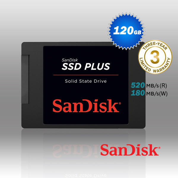 SanDisk 120GB SSD Plus 2.5" SATA III Solid State Drive