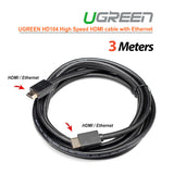 UGREEN Premium 3M High-Speed HDMI Cable with Ethernet