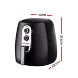 Devanti 7L No-Oil Air Fryer - Sleek Black Design