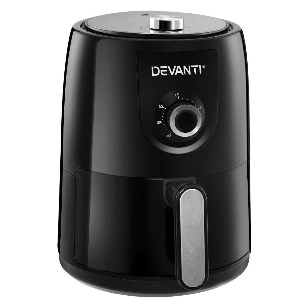 Devanti 1.8L Healthy Oil-Free Air Fryer with 360° Air Circulation and Timer