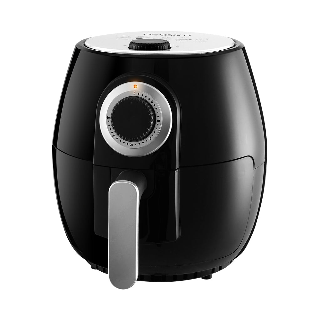 Devanti 4L Oil-Free Air Fryer - Healthy Cooking Made Easy in Black