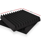 40-Pack Wedge Acoustic Foam Panels for Studio Soundproofing - 30x30cm - Side View