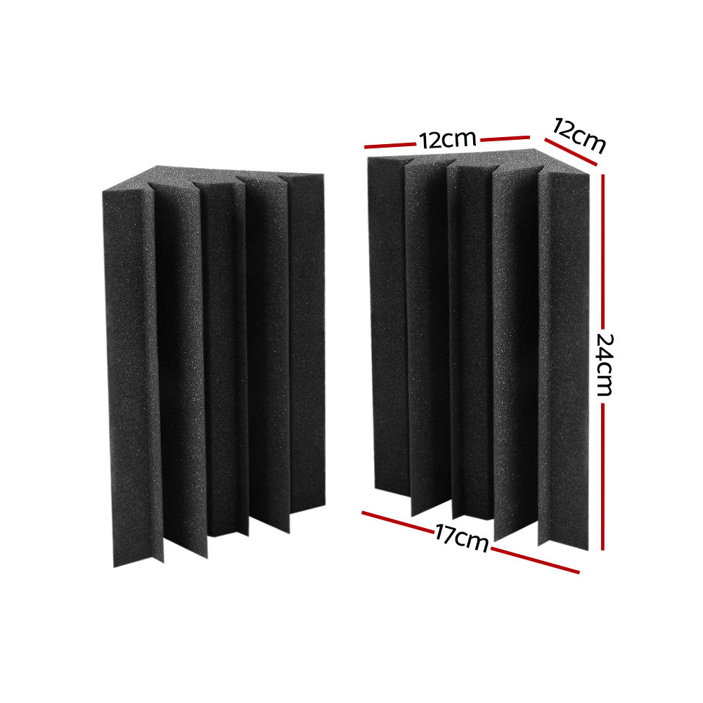 40-Pack High-Density Corner Bass Trap Acoustic Foam for Sound Absorption and Noise Reduction