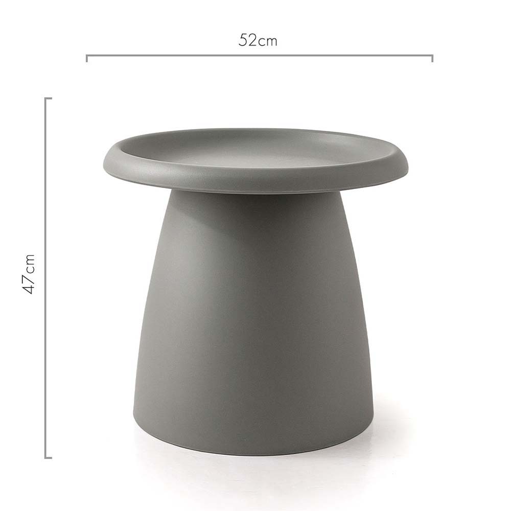 ArtissIn Modern Mushroom Round Coffee Table - 50CM Grey Side Accent Table