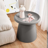 ArtissIn Modern Mushroom Round Coffee Table - 50CM Grey Side Accent Table