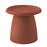 ArtissIn Modern Round Mushroom Coffee Table - 50CM Small Side Table in Vibrant Red