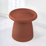 ArtissIn Modern Round Mushroom Coffee Table - 50CM Small Side Table in Vibrant Red