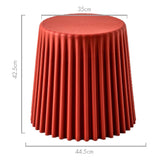 Set of 2 Vibrant Red Cupcake Stools - Stylish Indoor/Outdoor Plastic Chairs