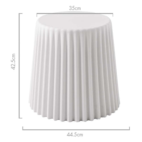 Set of 2 ArtissIn Modern Cupcake Stools - Stylish White Plastic Chairs for Indoor & Outdoor Use