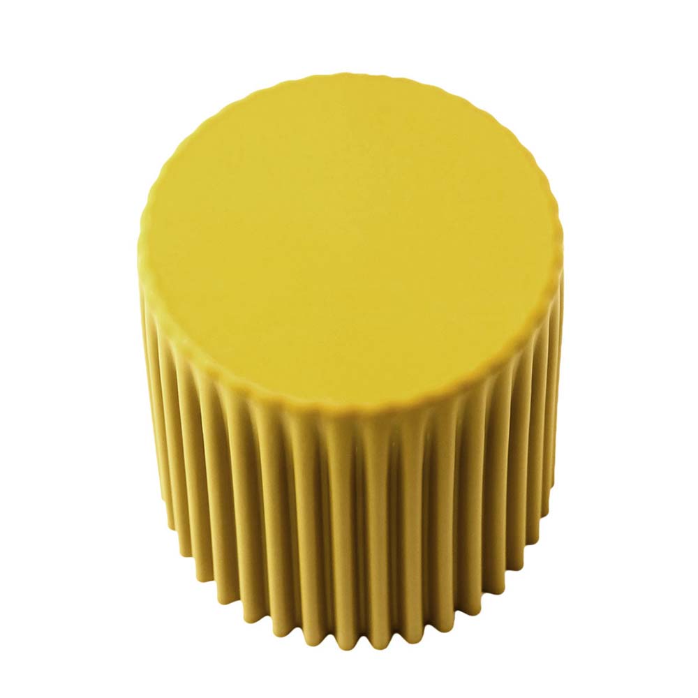 Set of 2 Modern Yellow Cupcake Stools - Versatile Plastic Chairs for Indoor & Outdoor Use