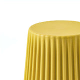 Set of 2 Modern Yellow Cupcake Stools - Versatile Plastic Chairs for Indoor & Outdoor Use