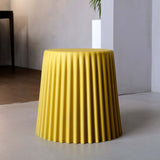 Set of 2 Modern Yellow Cupcake Stools - Versatile Plastic Chairs for Indoor & Outdoor Use