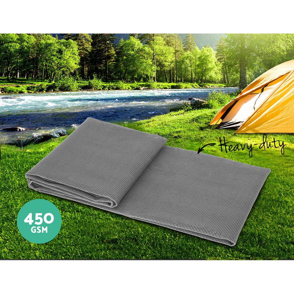 Weisshorn Heavy-Duty 6M Camping Annex Matting - Pack of 2 Breathable Floor Mats