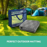 Weisshorn 6M x 2.5M Heavy-Duty Camping & Caravan Floor Mat - UV Treated, Non-Slip, Mould Resistant