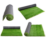 Lush 30mm PrimeTurf Artificial Grass Roll - 5m Synthetic Lawn for All Outdoor Spaces - 45-Degree Angle