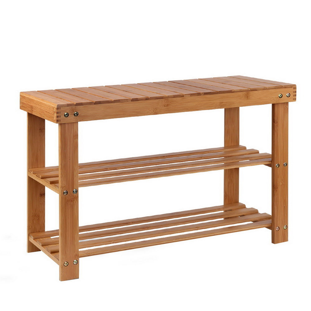 Bamboo Multi-Functional Shoe Rack and Seating Bench