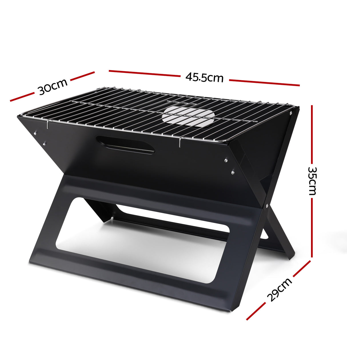 Grillz Portable Charcoal BBQ Grill for On-the-Go Outdoor Cooking