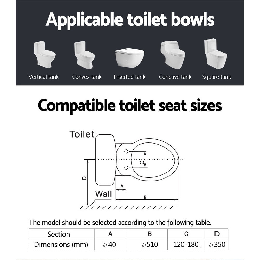 Advanced Smart Bidet Toilet Seat with Customizable Settings and Automatic Self-Cleaning Nozzles