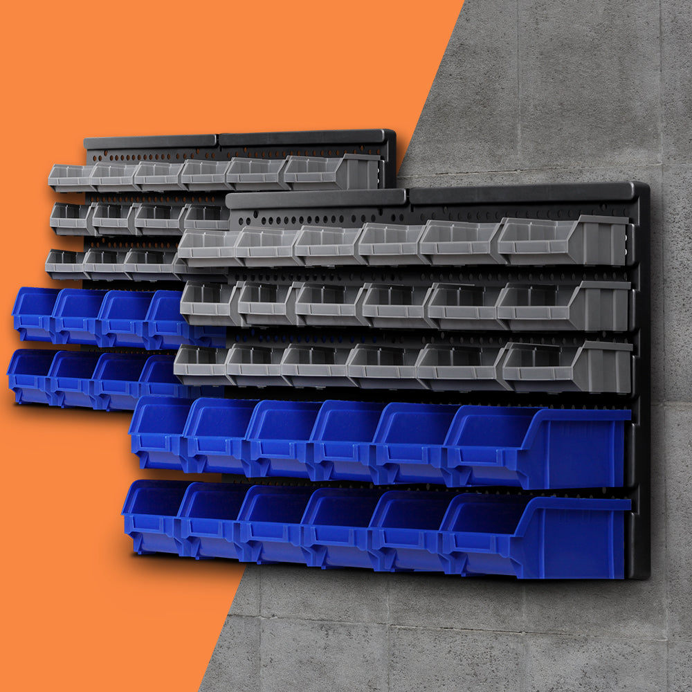 60-Bin Wall-Mounted Garage Tool Organizer and Storage Rack by Giantz